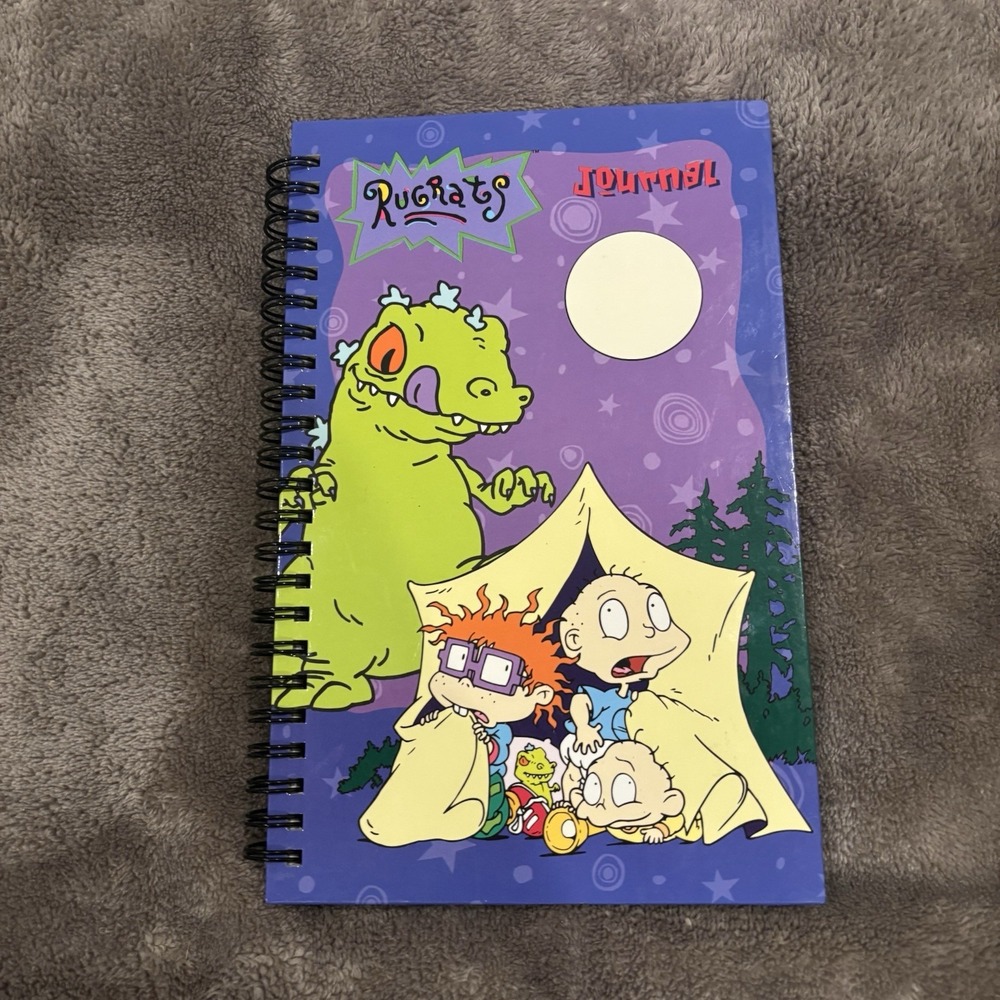Vtg Rugrats Blank Writing Journal Tommy Chuckie Reptar Kids Camping Log 1999